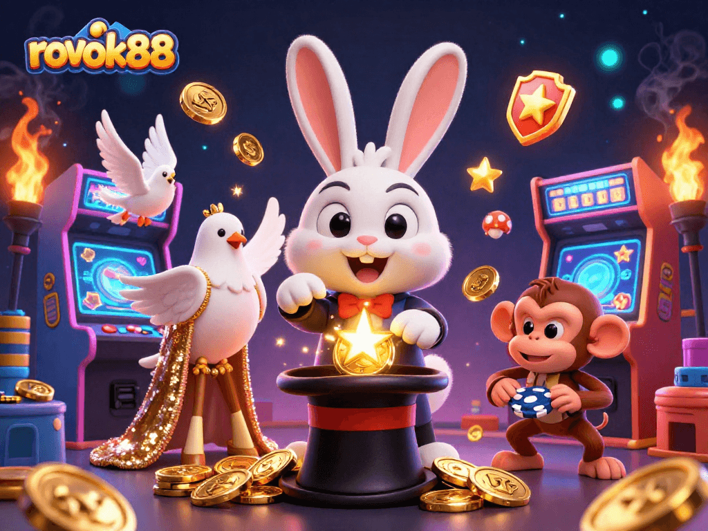 Experience winning strategies at rokok88 with the exhilarating game atmosphere featuring magic and playful characters.
