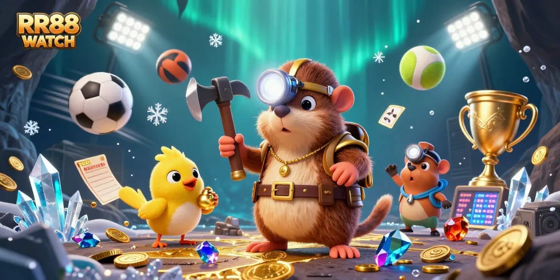 Experience thrilling gameplay with RR88 WATCH as characters dive into a vibrant treasure-filled world.