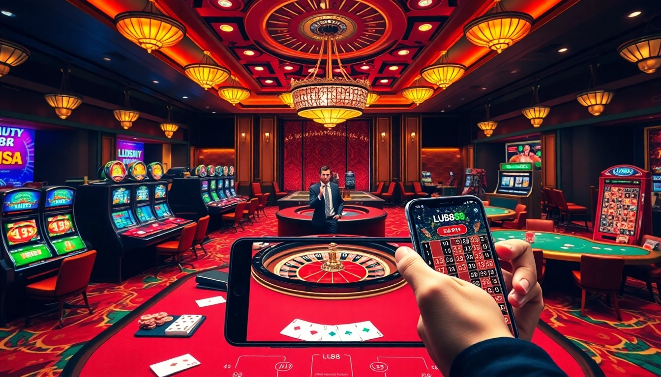 Play exciting games with the lu88 apk in a vibrant casino atmosphere.