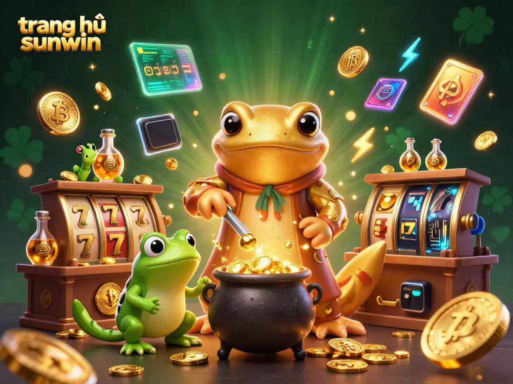 Experience the dynamic action of gambling at trang chủ sunwin with a vibrant 3D alchemist scene.