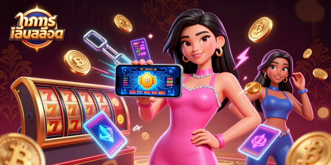 Experience ทดลองเล่นสล็อต with a stunning Asian woman engaging in a live dealer game, surrounded by rich casino elements.