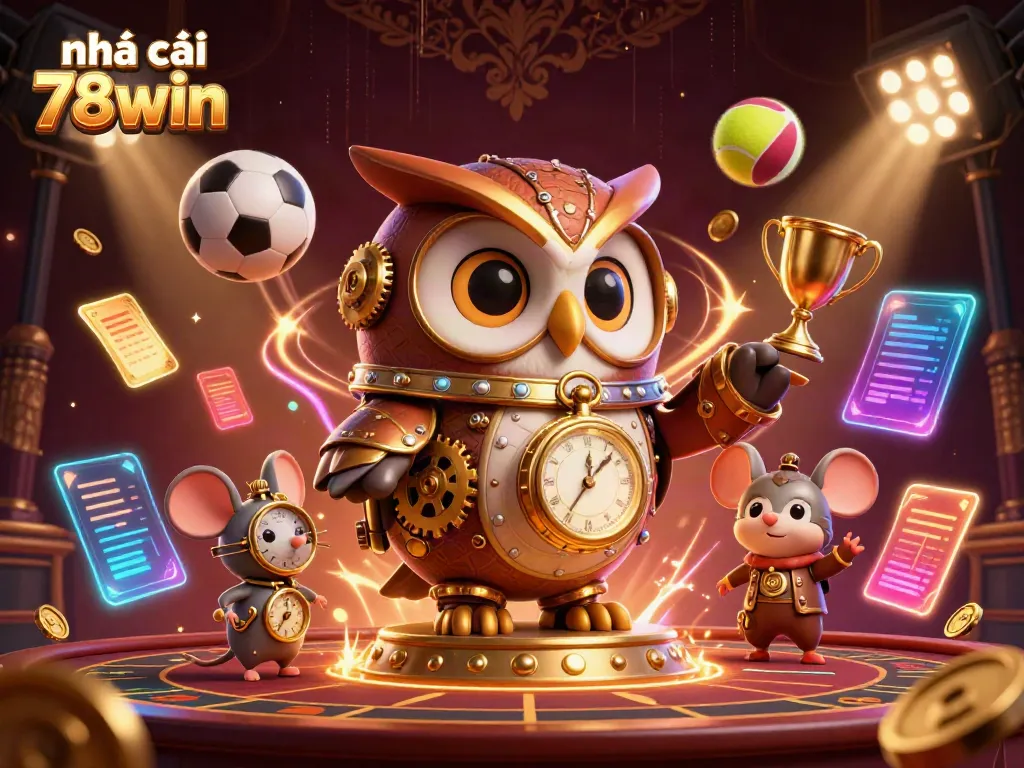Engage in thrilling casino adventures at nhà cái 78win with an exciting owl character among sports elements.