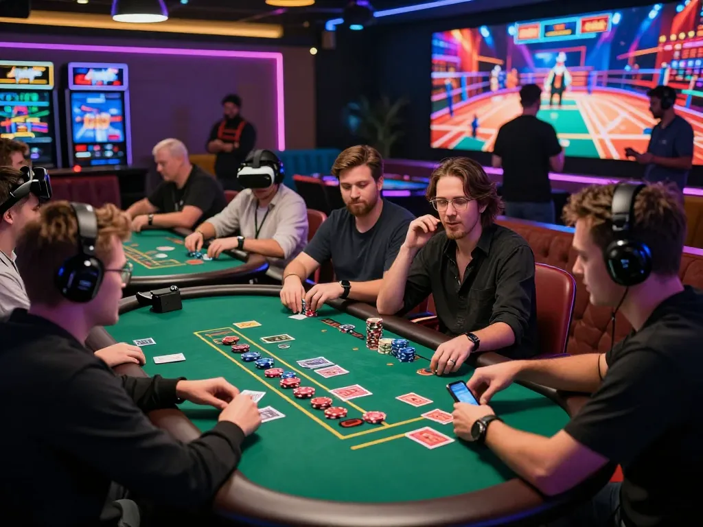 Engaging online gaming atmosphere at iWin featuring virtual casino games and lively players.