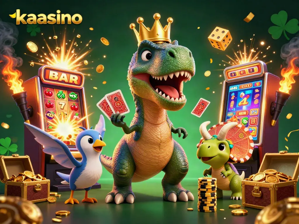 Play exciting casino games at kaasino with vibrant characters and dynamic slots bursting with action.