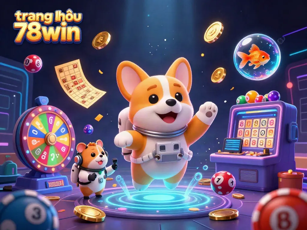 Experience the excitement of gambling at trang chủ 78win, with a vibrant casino atmosphere and playful characters.