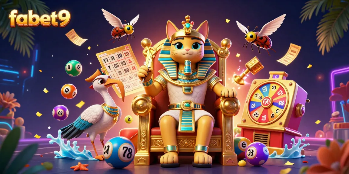 Experience the thrill of fabet9 with lively lottery elements and a majestic Egyptian theme.