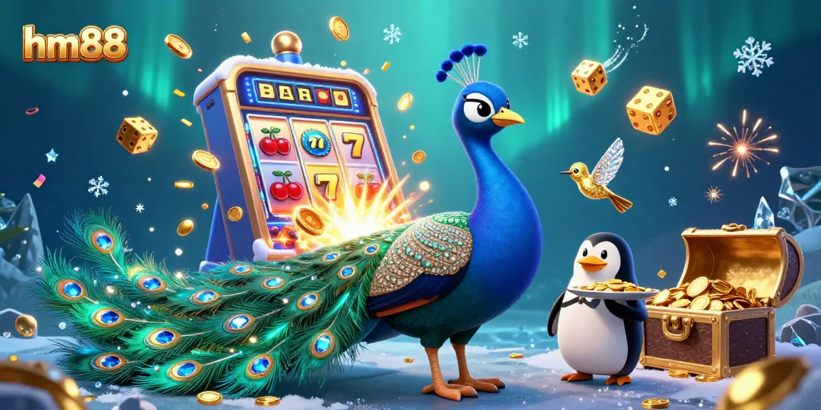Spin to win at hm88 with an enchanting casino-themed illustration featuring vibrant characters and game elements.
